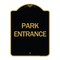 Signmission Designer Series Sign-Park Entrance, Black & Gold Aluminum Architectural Sign, 18" H, BG-1824-24453 A-DES-BG-1824-24453 - alternate 1